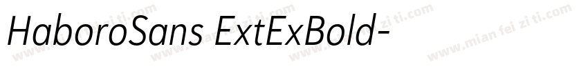 HaboroSans ExtExBold字体转换